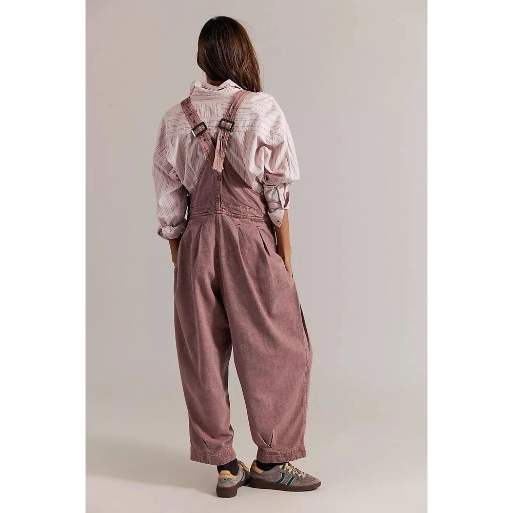 Free People We The Free Felix Tapered Overalls Jumpsuit Pinafore Solid XS 287217 - Picture 3 of 8